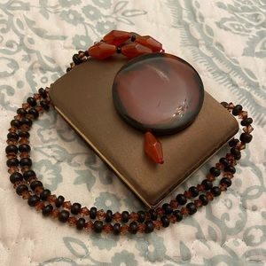 Vintage Tumbled Amber Necklace